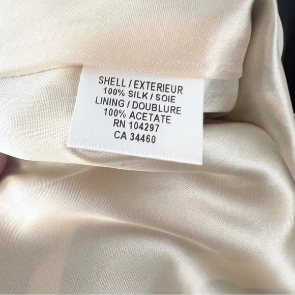 Milly New York Strapless Silk Cocktail Dress Size 8 Black White Bridesmaid Dance - Picture 4 of 9